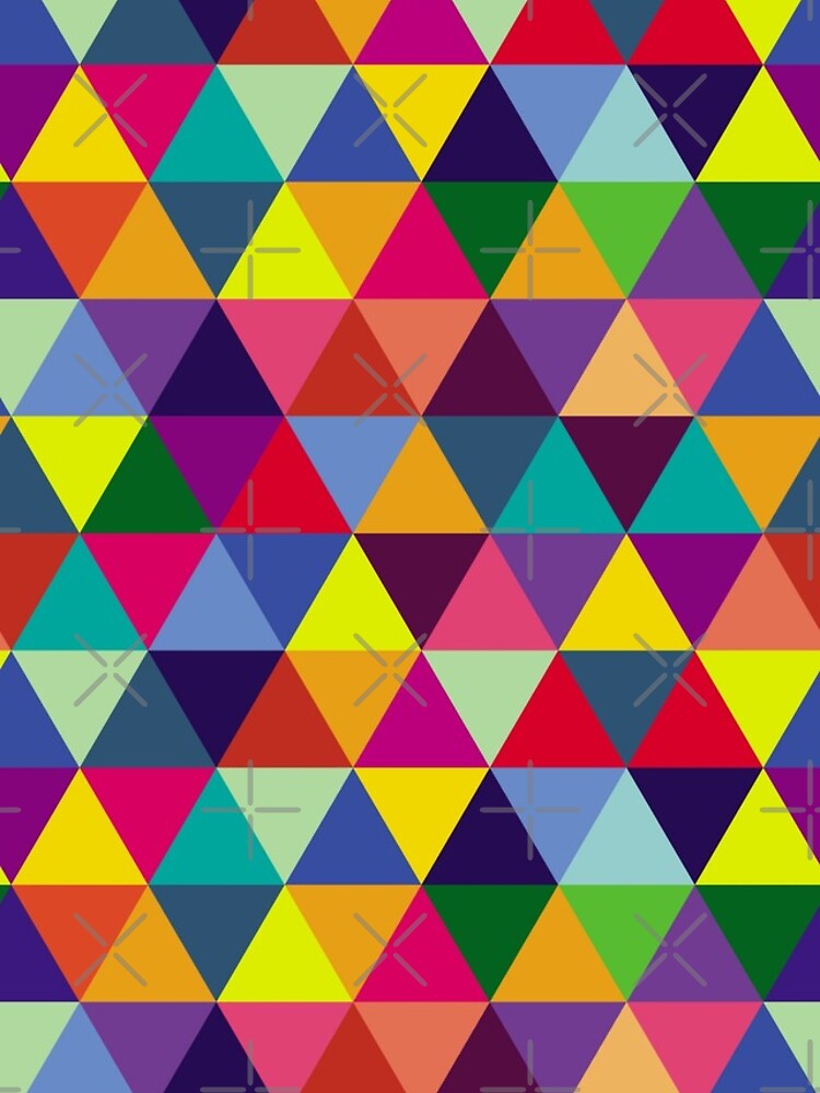 Thumbnail 4 of 4, iPhone Case, Colorful Triangle Pattern designed and sold by Miztli.