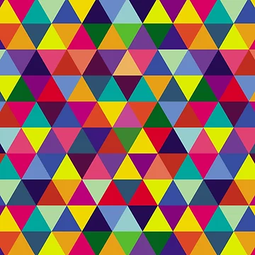 Artwork thumbnail, Colorful Triangle Pattern by Mimo & Co.