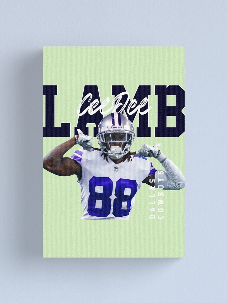 Ceedee Lamb Poster Dallas Cowboys Canvas Wrap Wall Art 