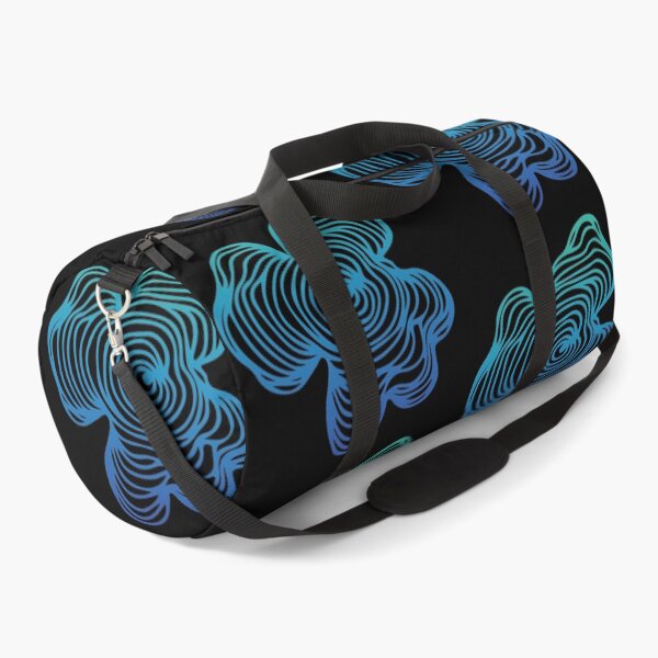 Item preview, Blue Green Gradient Topography Contour Line Art Graphic Wood Tree Growth Rings Pattern Flower designed and sold by Ciara Shortall.