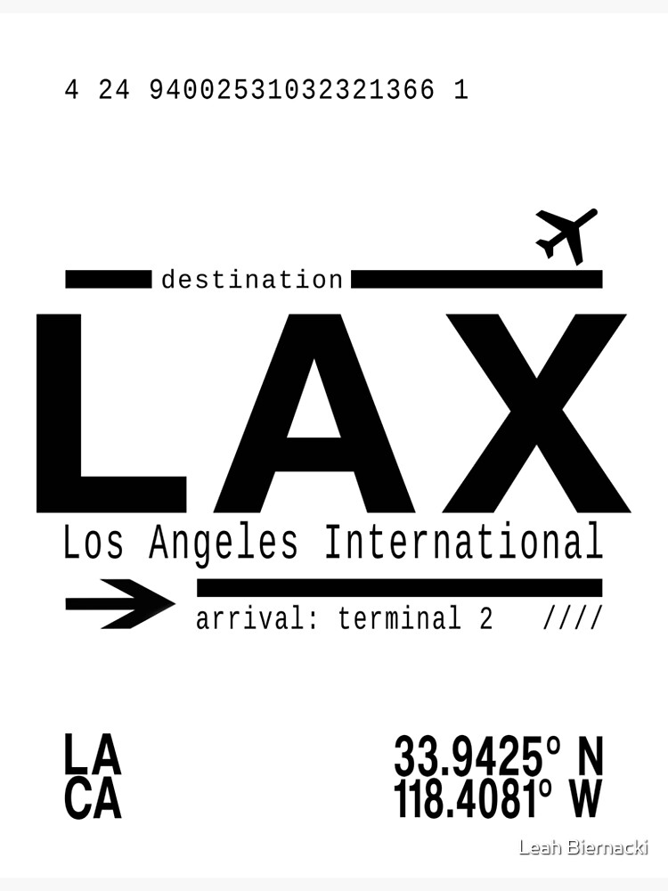 "LAX Los Angeles International Airport" Canvas Print for Sale by