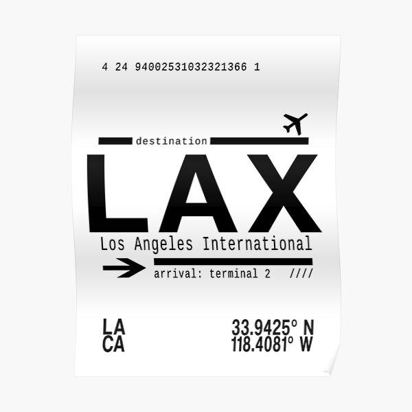 LAX Los Angeles International Airport Poster