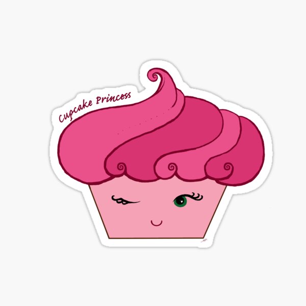 Cupcake Princess Love Pink Sticker