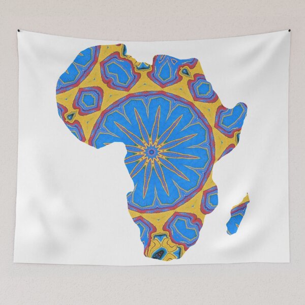 Item preview, African Continent with Ankara Print -  Colorful Patterns. designed and sold by NaniniDesigns.