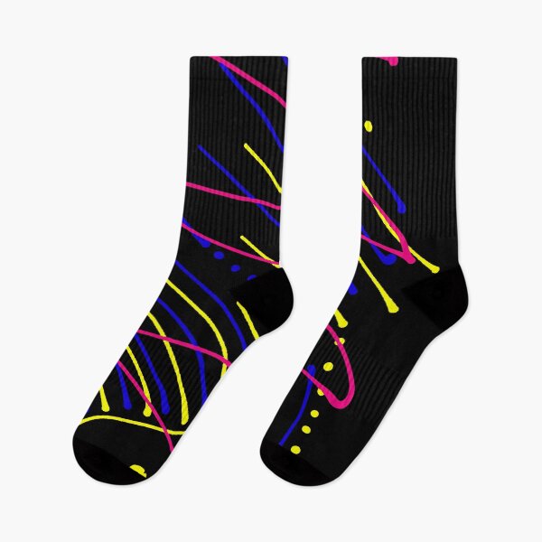 Item preview, Funky Festive Zig Zag Abstract Art Pattern on Black designed and sold by that5280lady.