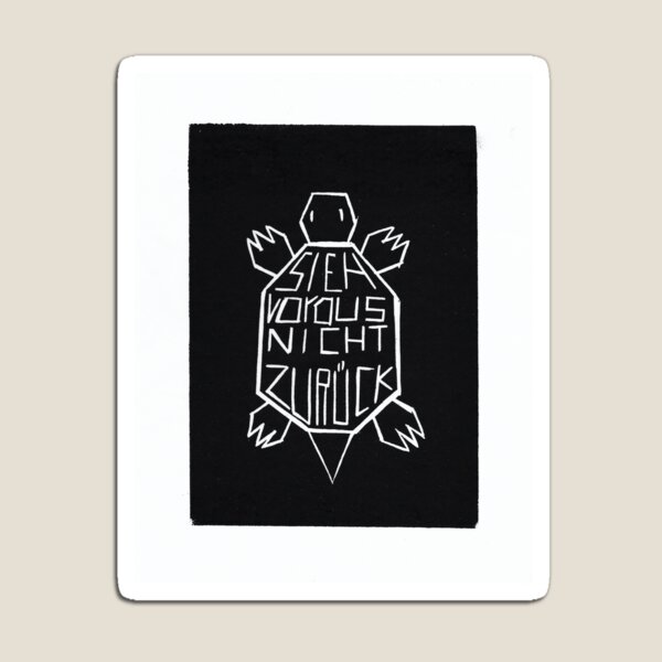 Look Ahead Black on White Magnet