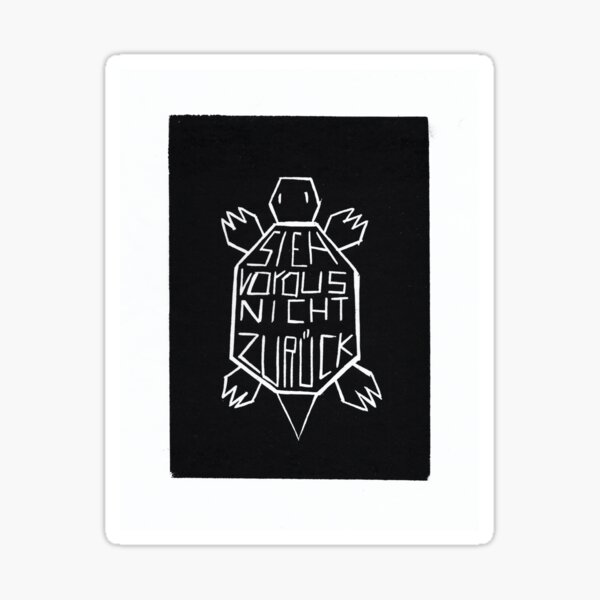 Look Ahead Black on White Sticker