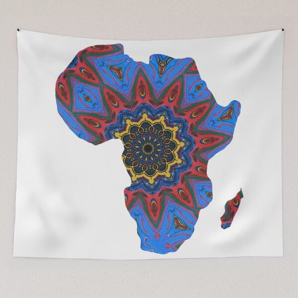 Item preview, African Continent with Ankara Print -  Colorful Patterns. designed and sold by NaniniDesigns.