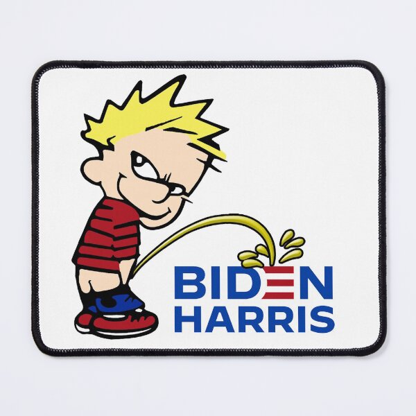 Item preview, Calvin Peeing on Biden Harris designed and sold by StickerSector.