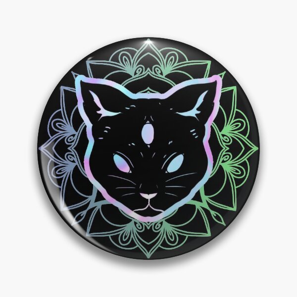 Item preview, All Seeing Feline - Green designed and sold by Opal-Tea.