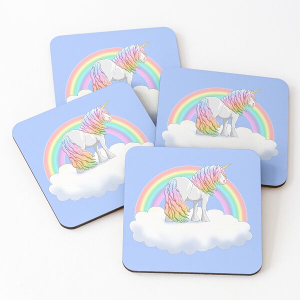 Item preview, Gypsy Vanner Rainbow Unicorn & Cloud designed and sold by csforest.