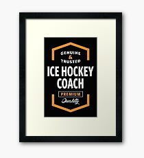 Ice Hockey Coach Logo Tees Framed Print