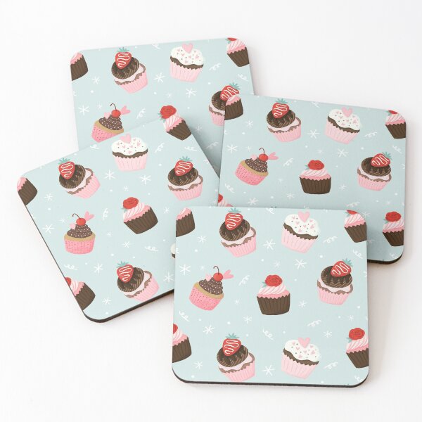 Item preview, Valentine Cupcake Treats on Blue designed and sold by Heather Rosas.