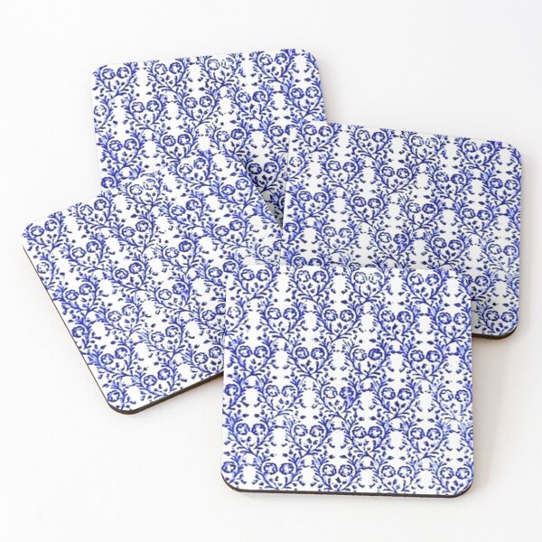 Item preview, Vintage Floral Sapphire Blue and White designed and sold by SaraValor.
