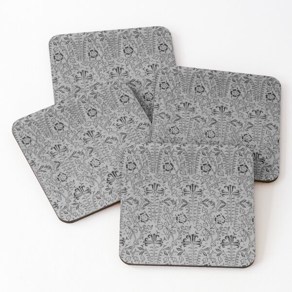 Item preview, Vintage Floral Pewter Gray designed and sold by SaraValor.