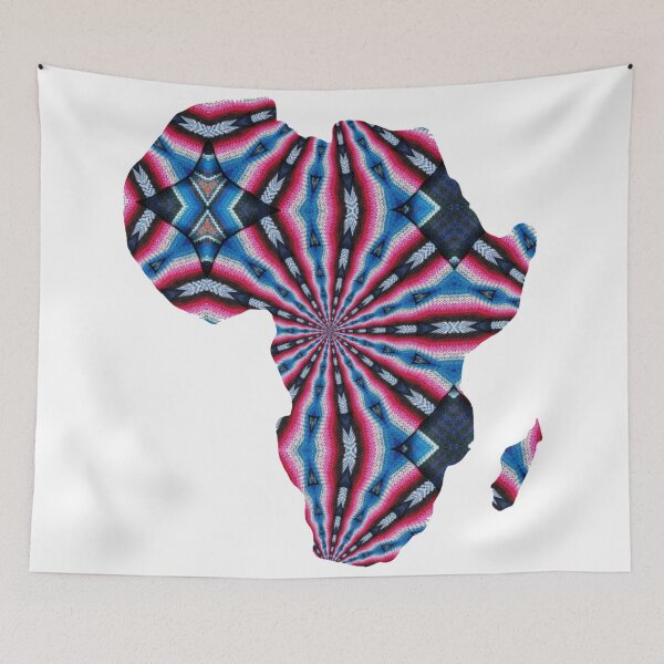 Item preview, African Continent with Ankara Print -  Colorful Patterns. designed and sold by NaniniDesigns.