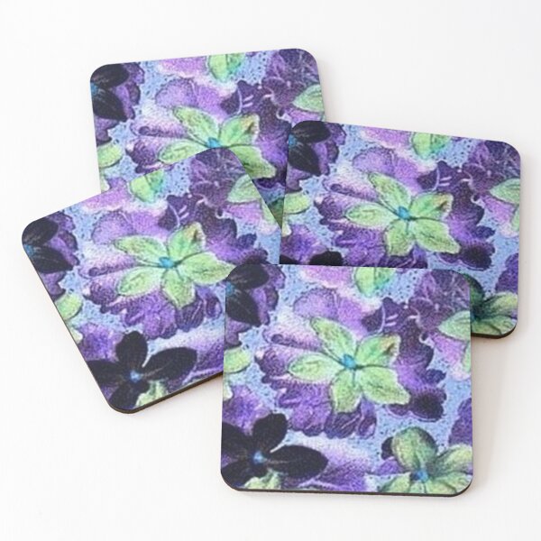 Item preview, Vintage Floral Green and Purple Violets designed and sold by SaraValor.