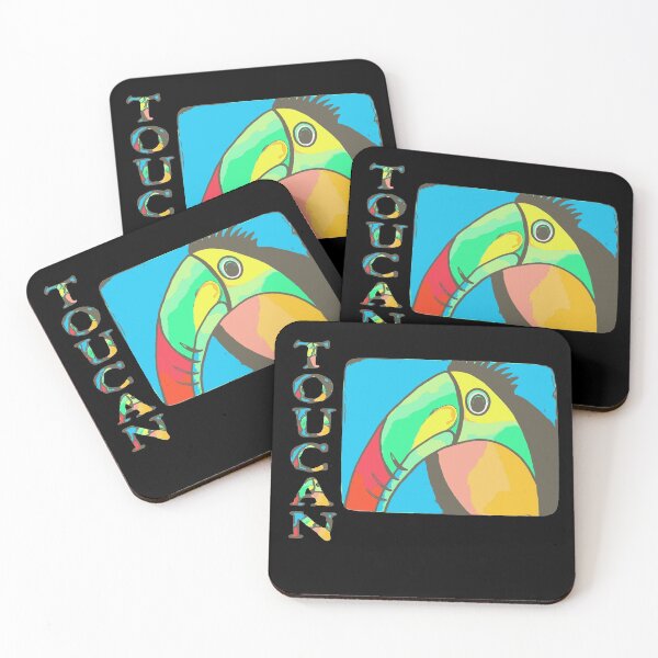 Item preview, Artistic Toucan with Vertical TOUCAN Text designed and sold by taiche.