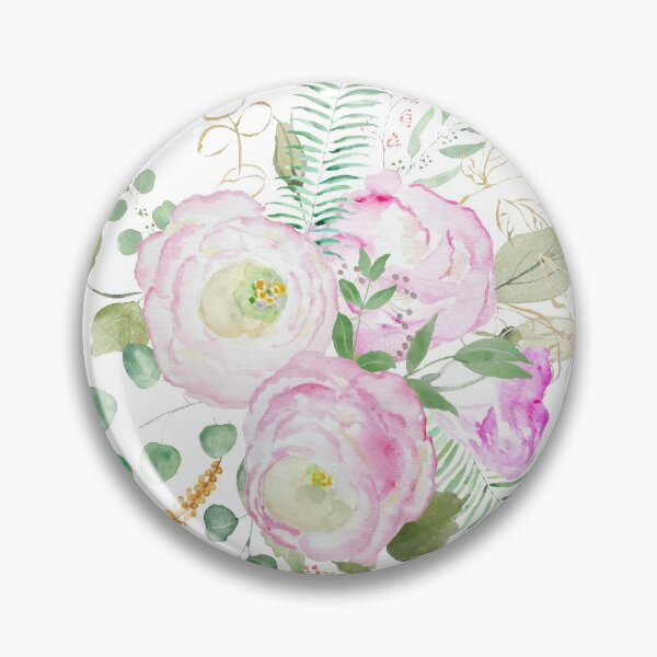 Item preview, hand painted pink eustoma flowers watercolor  designed and sold by SelenePaintings .