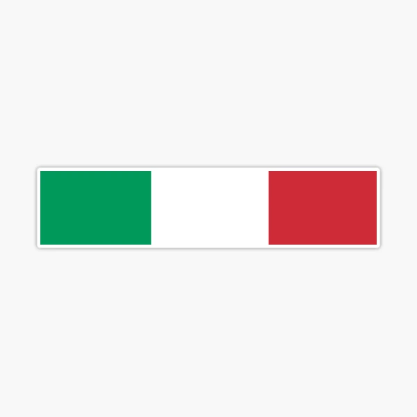 Italian Flag Scratch Effect Stickers – Tricolor PVC, 20x20 Cm, Made In Italy
