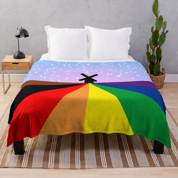 Item preview, Abstract Progress Pride Flag Tulip Field Stars LGBT+ designed and sold by cashewdays.