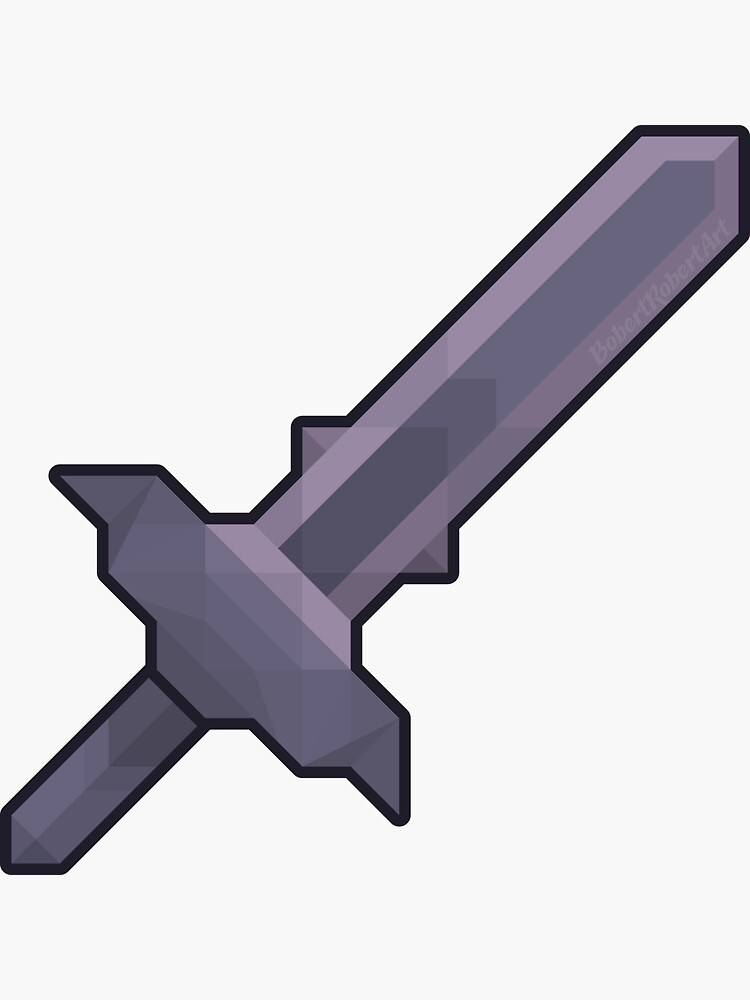 "Terraria Ebonwood Sword" Sticker for Sale by BobertRobertArt Redbubble