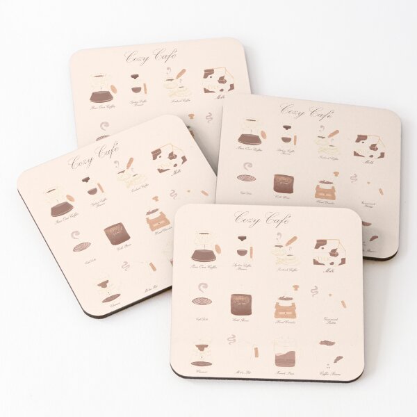 Item preview, Cozy Cafe coffee culture illustration stickers pack / set / sheet designed and sold by citrusapple.