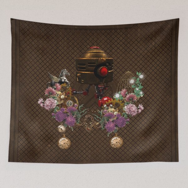 Item preview, Steampunk, little robot with flowers designed and sold by nicky2342.