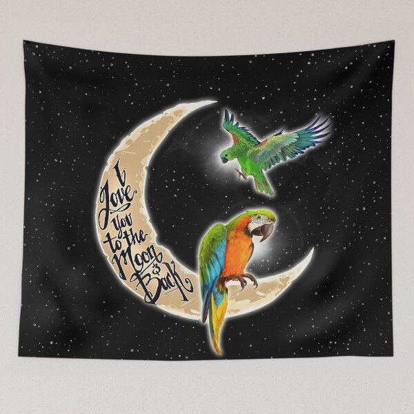 Item preview, Love Parrots To The Moon designed and sold by AletacStore.