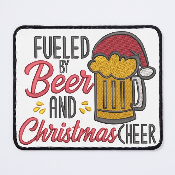 Item preview, Fueled By Beer And Christmas Cheer Embroidery designed and sold by Cre8iveSkill.