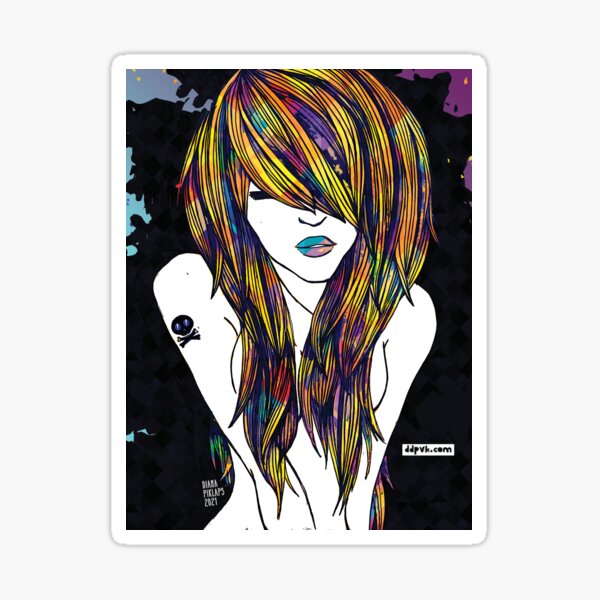 Cherry Remixed (2021) - Bold Sexy Pop Art Style Illustration Sticker