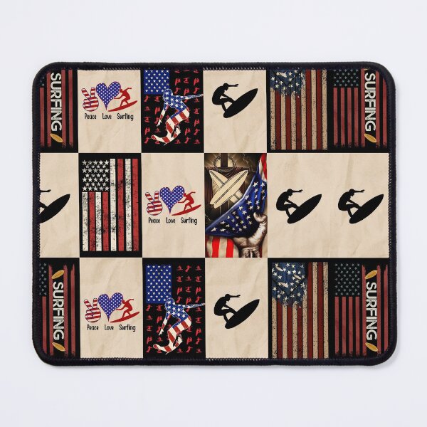Item preview, Surfing Vintage USA Flag designed and sold by AletacStore.