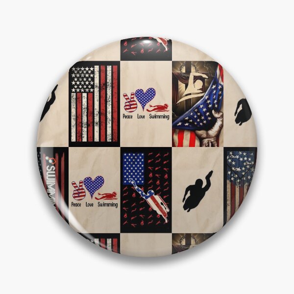 Item preview, Swimming Vintage USA Flag  designed and sold by AletacStore.