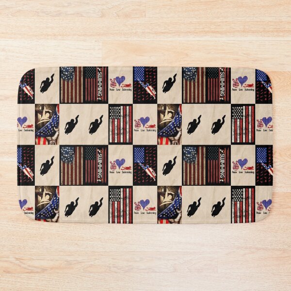 Item preview, Swimming Vintage USA Flag  designed and sold by AletacStore.