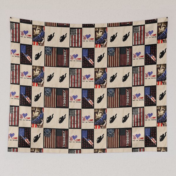Item preview, Swimming Vintage USA Flag  designed and sold by AletacStore.