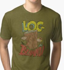 Log von Blammo (Retro Distressed Look). Vintage T-Shirt