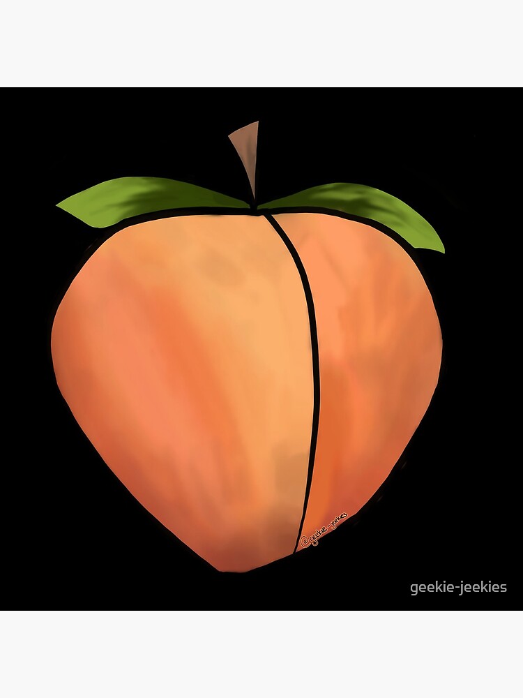"Peach Emoji drawing!" Poster for Sale by geekiejeekies Redbubble
