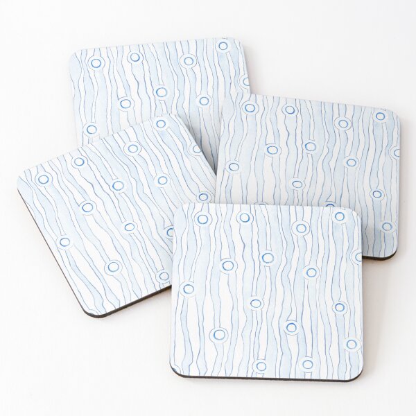 Item preview, Softness pattern Blue Wavy lines and circles designed and sold by IrinaIkar.