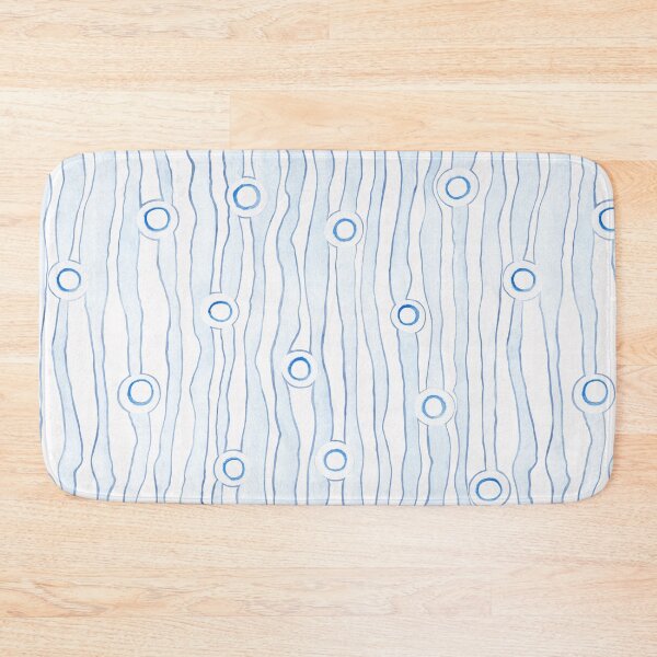 Item preview, Softness pattern Blue Wavy lines and circles designed and sold by IrinaIkar.