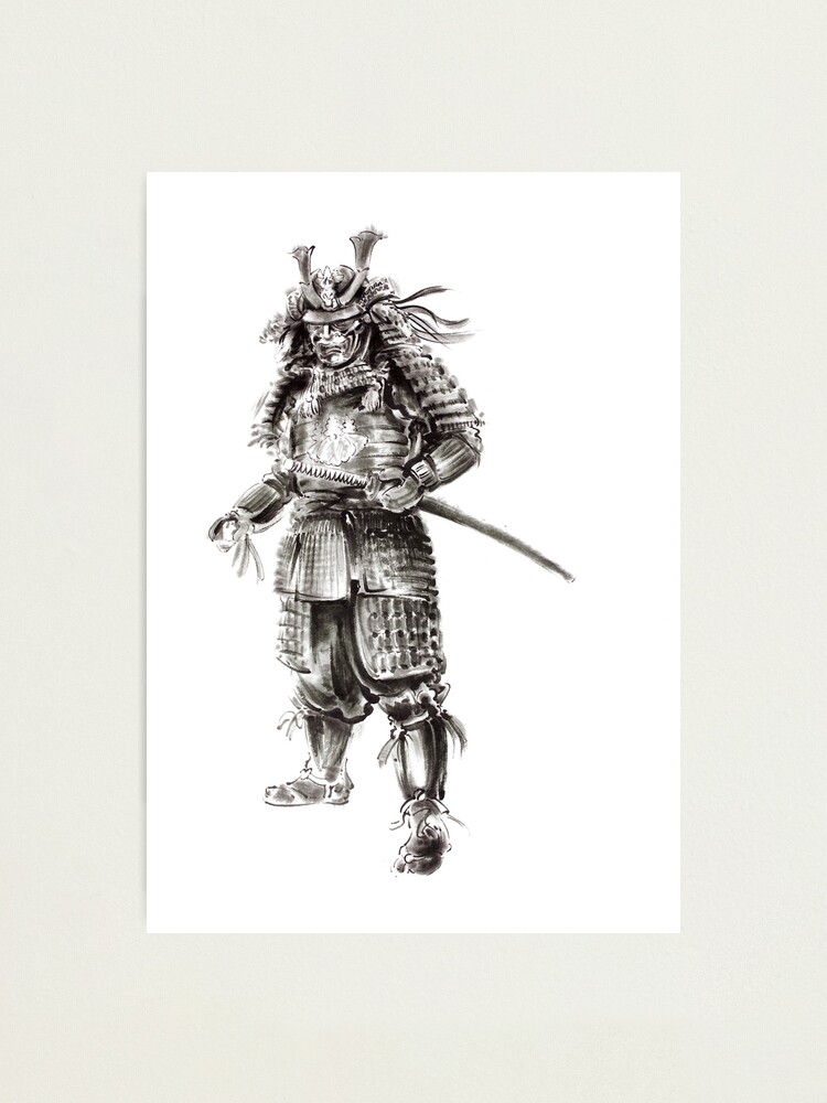 Samurai Old Armor Artwork Japanese Ideas Painting Photographic Print By Mariuszszmerdt Redbubble