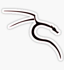 Kali linux logo Schwarz und Rot Sticker