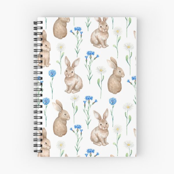 Item preview, Rabbits With Blue Flowers designed and sold by WillaldShop.