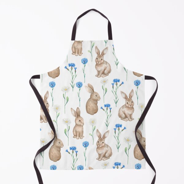 Item preview, Rabbits With Blue Flowers designed and sold by WillaldShop.