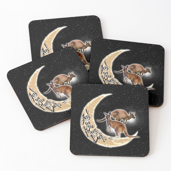 Item preview, Black Love You To The Moon And Back Kangaroo designed and sold by CatheriLove.