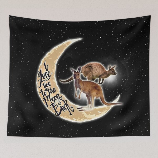 Item preview, Black Love You To The Moon And Back Kangaroo designed and sold by CatheriLove.
