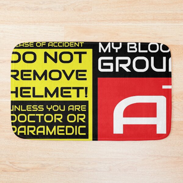 Item preview, Blood Group A- | In case of Accident Do not remove my Helmet Unless you are Doctor or Paramedic designed and sold by thesmokeydogs.