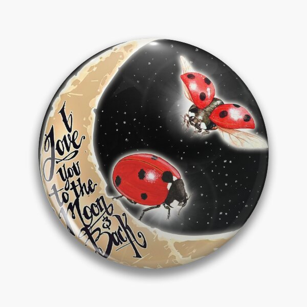 Item preview, Black Love You To The Moon And Back Ladybird designed and sold by CatheriLove.