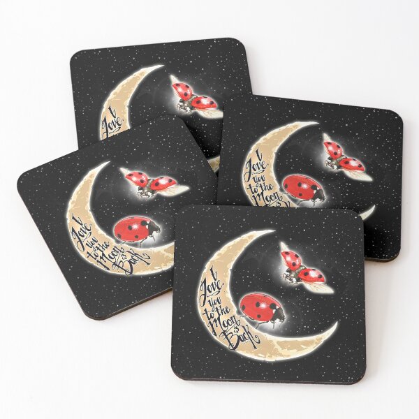 Item preview, Black Love You To The Moon And Back Ladybird designed and sold by CatheriLove.