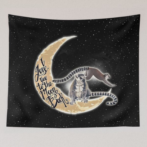 Item preview, Black Love You To The Moon And Back Lemur designed and sold by CatheriLove.