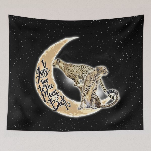 Item preview, Black Love You To The Moon And Back Leopard designed and sold by CatheriLove.